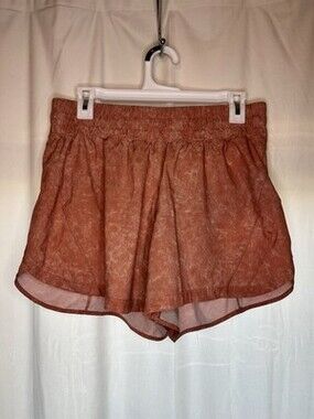 Lululemon Track That Mid-Rise Short 5" Size 12 Pink Marble Tie-Dye Athletic Run